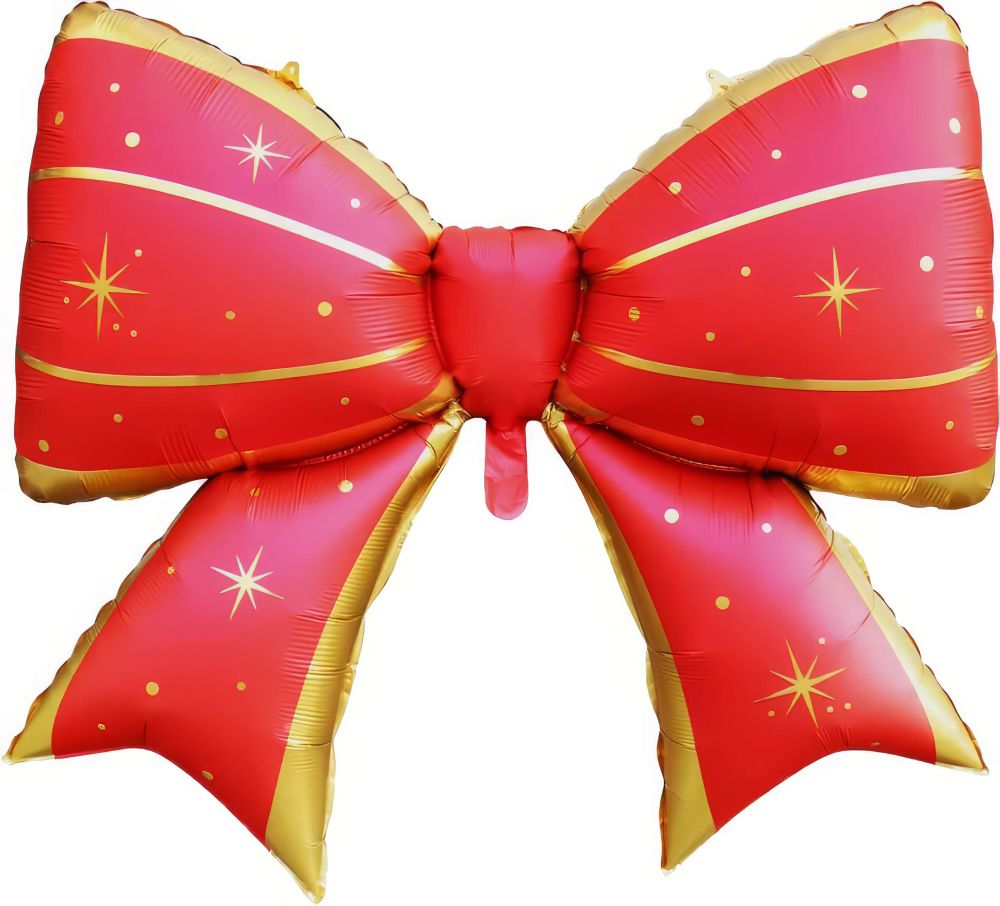 RED BOW BALLOON 38"