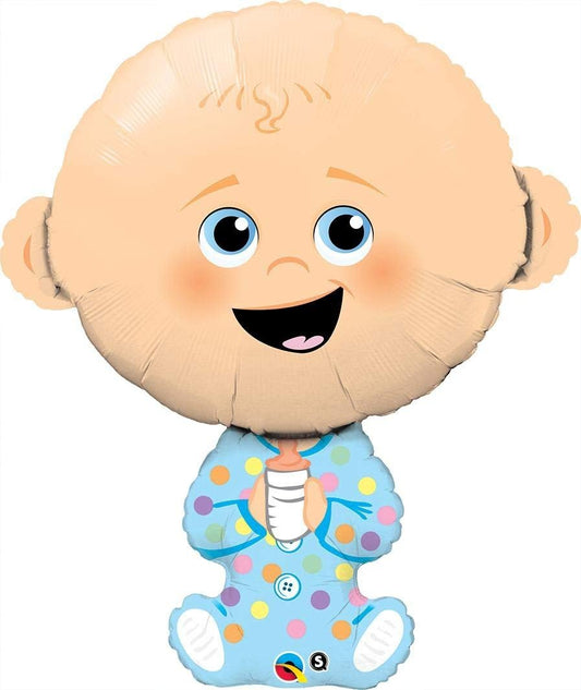 FOIL SHAPE BABY BOY 38" QUALATEX