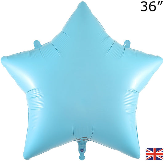 FOIL STAR MATTE BLUE 36" OAKTREE