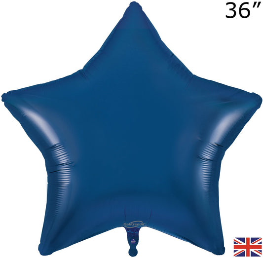 FOIL STAR NAVY BLUE 36" OAKTREE