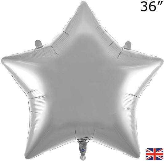 FOIL STAR SILVER 36" OAKTREE
